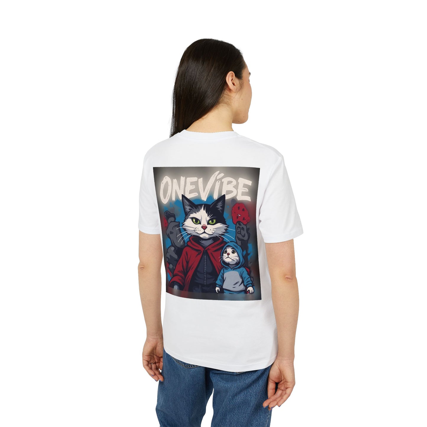 ONEVIBE® Red Splash Cat Tee