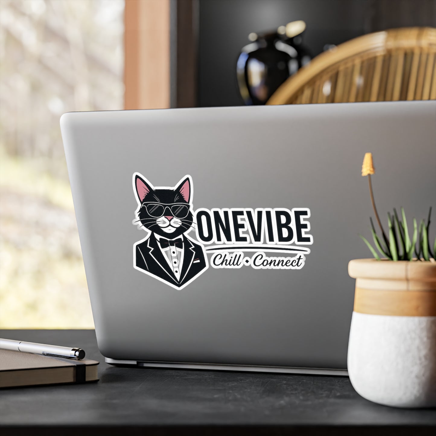 ONEVIBE “Chill + Connect” Logo Sticker